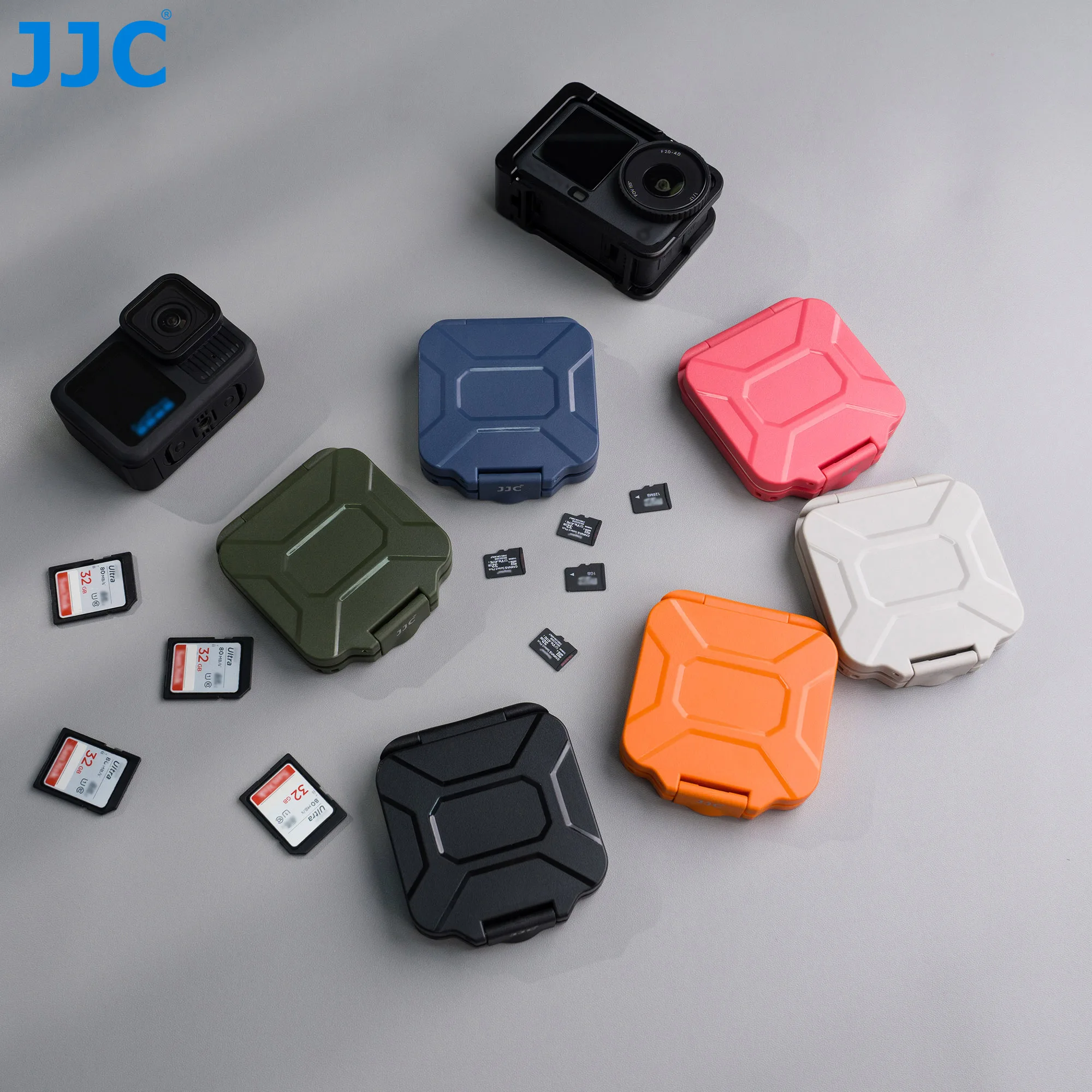 JJC SD-Kartenhalter für SD-, MSD- und TF-Karten, tragbare, stoßfeste Aufbewahrungsbox für Speicherkarten, geeignet für 8 Micro-SD-Karten, 4 SD-, SDHC- und SDXC-Karten. – Detail 7