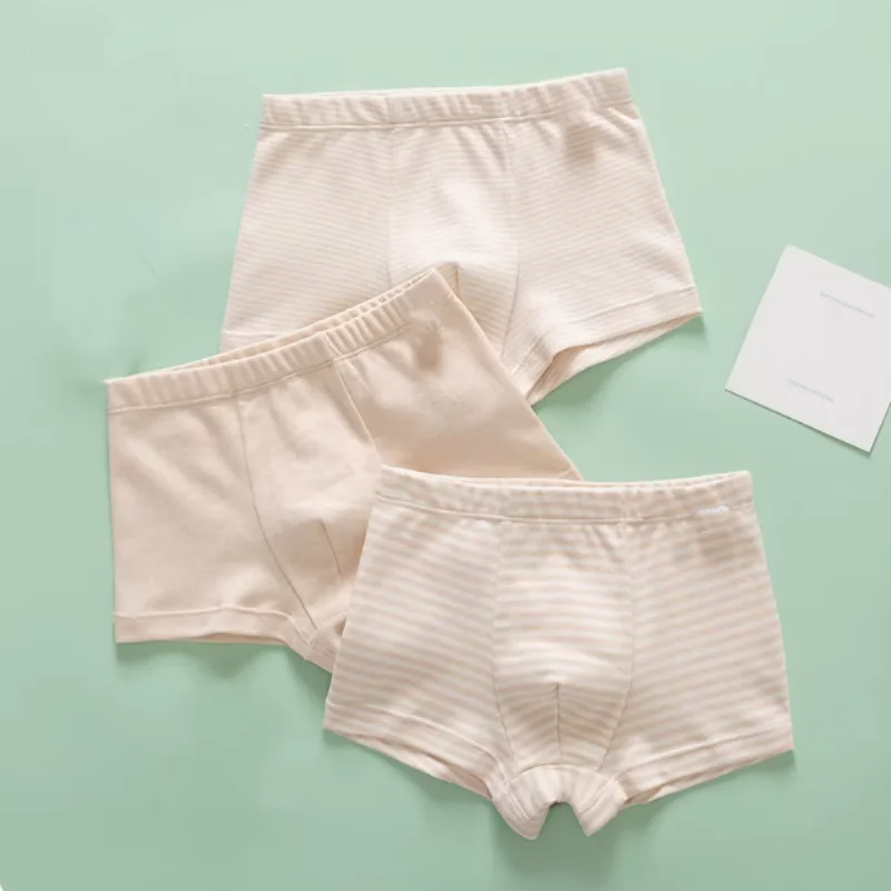 3Pcs 160-180 Size ABDL Cotton Stripe Soft Breathable Panties Cute Comfortable Skin-friendly Boxer Shorts Boys Girl Home Panties