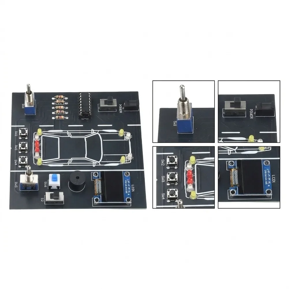 Car Driving Simulation Kit for Learning Circuit Assembly Soldering and Vehicle Signal Light Operation Principles