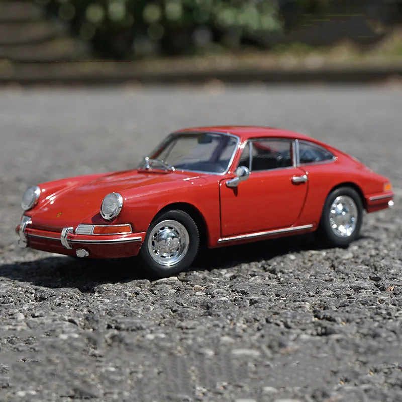 WELLY 1:24 1964 Porsche 911 Alloy Sports Car Model Diecasts Metal Toy Classic Vehicles Car Model Simulation Collection Kids Gift