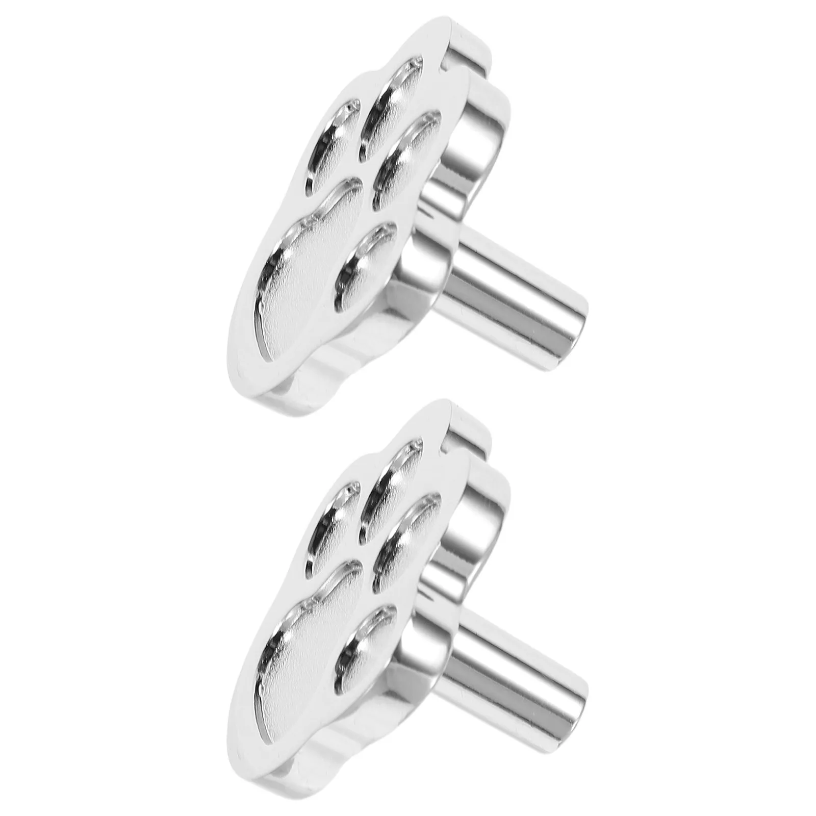 1Pair Animal Paw Cabinet Knobs Sturdy Stamped Stainless Steel Paw Shaped Knob for Kitchen Cupboard Dresser Drawer Door