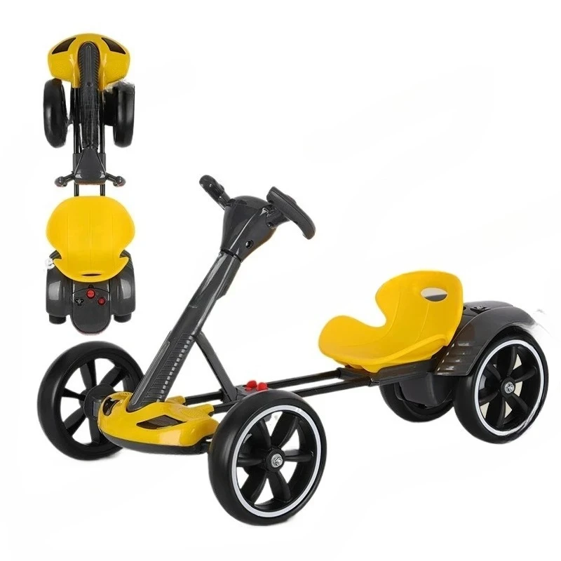 

New Double Battery Electric 4-wheel drive, foldable and portable go kart for people to sit on