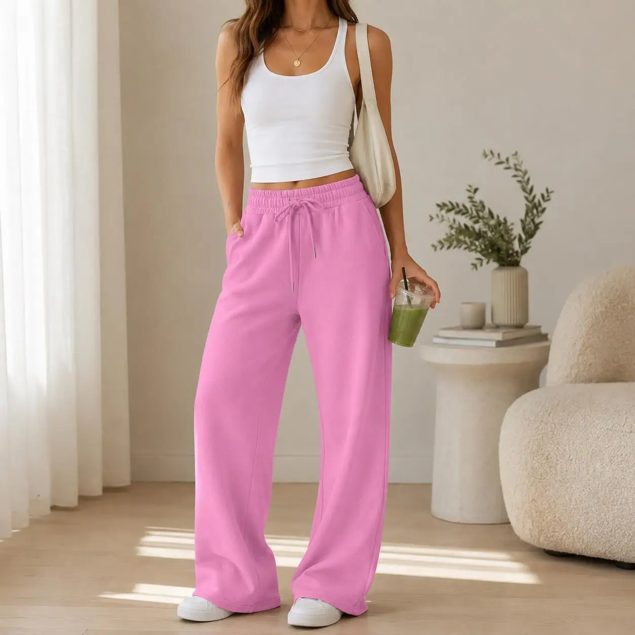 2026 New Korean style Sweatpants Sport Pants Running Pants Spring Summer Loose Casual Sweat Pants Straight Jogging Pants