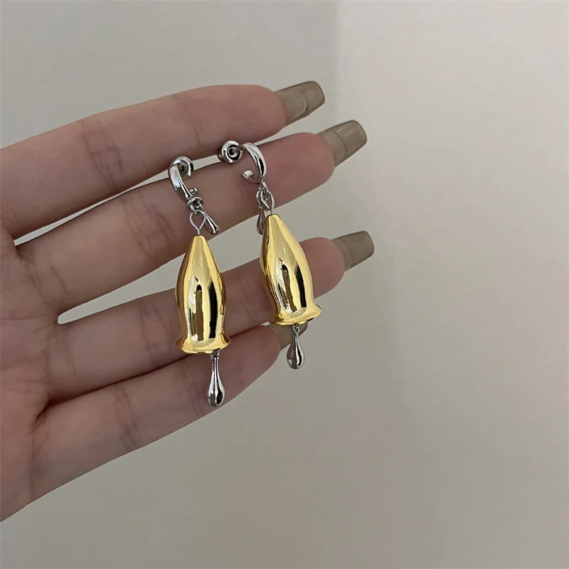 XIALUOKE European American Style Personality Lily Valley Flower Earrings For Women Long Tassel Earrings Holiday Jewelry