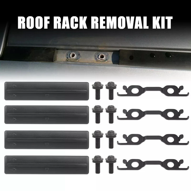 4Pcs Roof Drip Rack Removal Cover Clips With Screws Acces 75596-35020 For Toyota FJ Cruiser 07-14 RAV4 Lexus 63185-42020