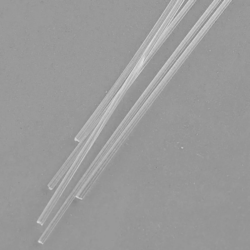 

5 Pieces 2x250mm Transparent Round Rod Acrylic Glass Round Rod