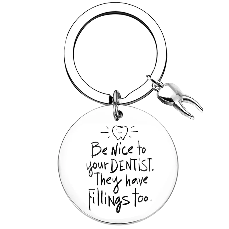 Cute Funny Dental Gifts Keychain Dental Hygienist Gift Key Chain Pendant Jewelry Dentist Graduation Gifts