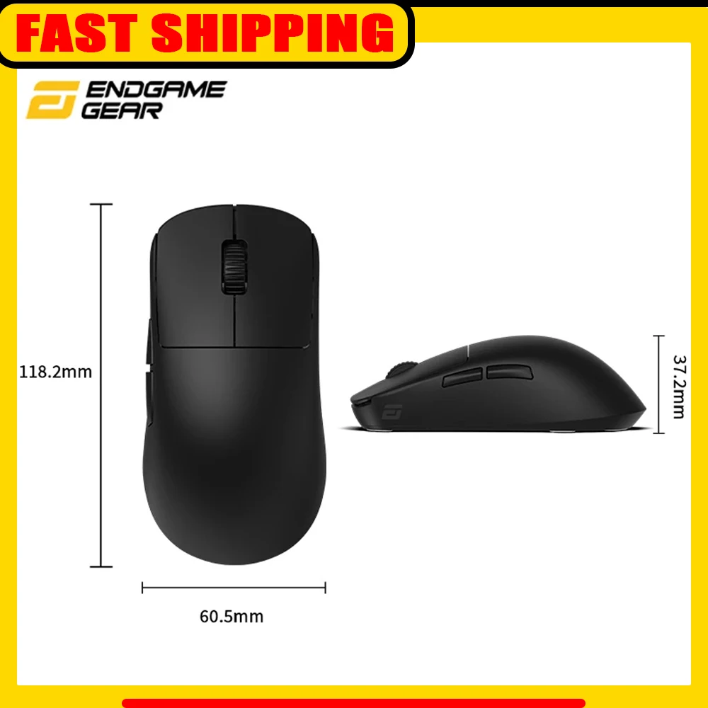 

Endgame Gear OP1w 4K Мышь Двухрежимная беспроводная мышь Paw3395 4000 Гц Скорость отгрузки Легкие игровые мыши Аксессуары для ПК