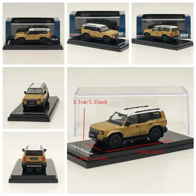 Hobby Japan 1/64 Toyota Land Cruiser LC250 (LHD) Simulation alloy car model, Boys' toy, Adult collectible ornament.