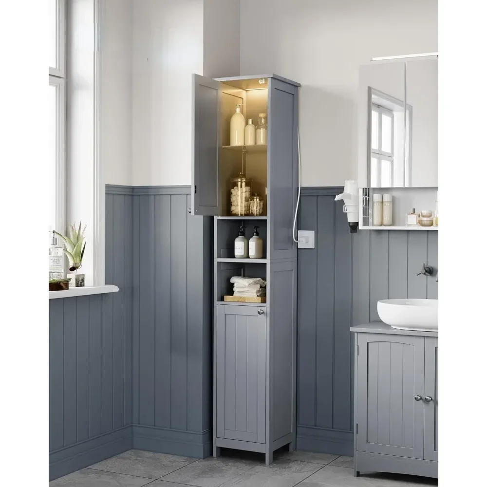 

for Small Spaces Bathroom Furniture Freestanding Narrow Cabinet With Adjustable Shelves Modern Open Compartments Home