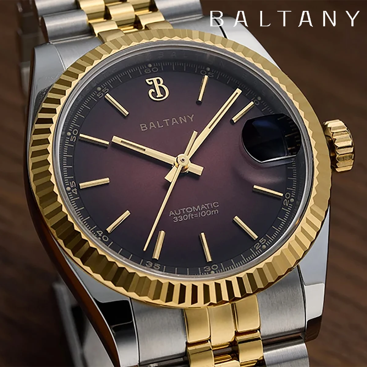 Baltany 2025 New NH35 Retro Men's Automatic Mechanical Watch 36MM Sapphire Stainless Steel Waterproof 10Bar Night Light C3 Reloj