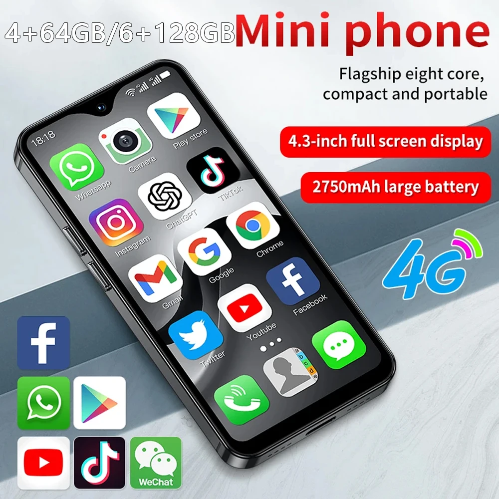 SOYES F9 Max 4G 小型スマートフォン 4.3インチ 6GB+128GB