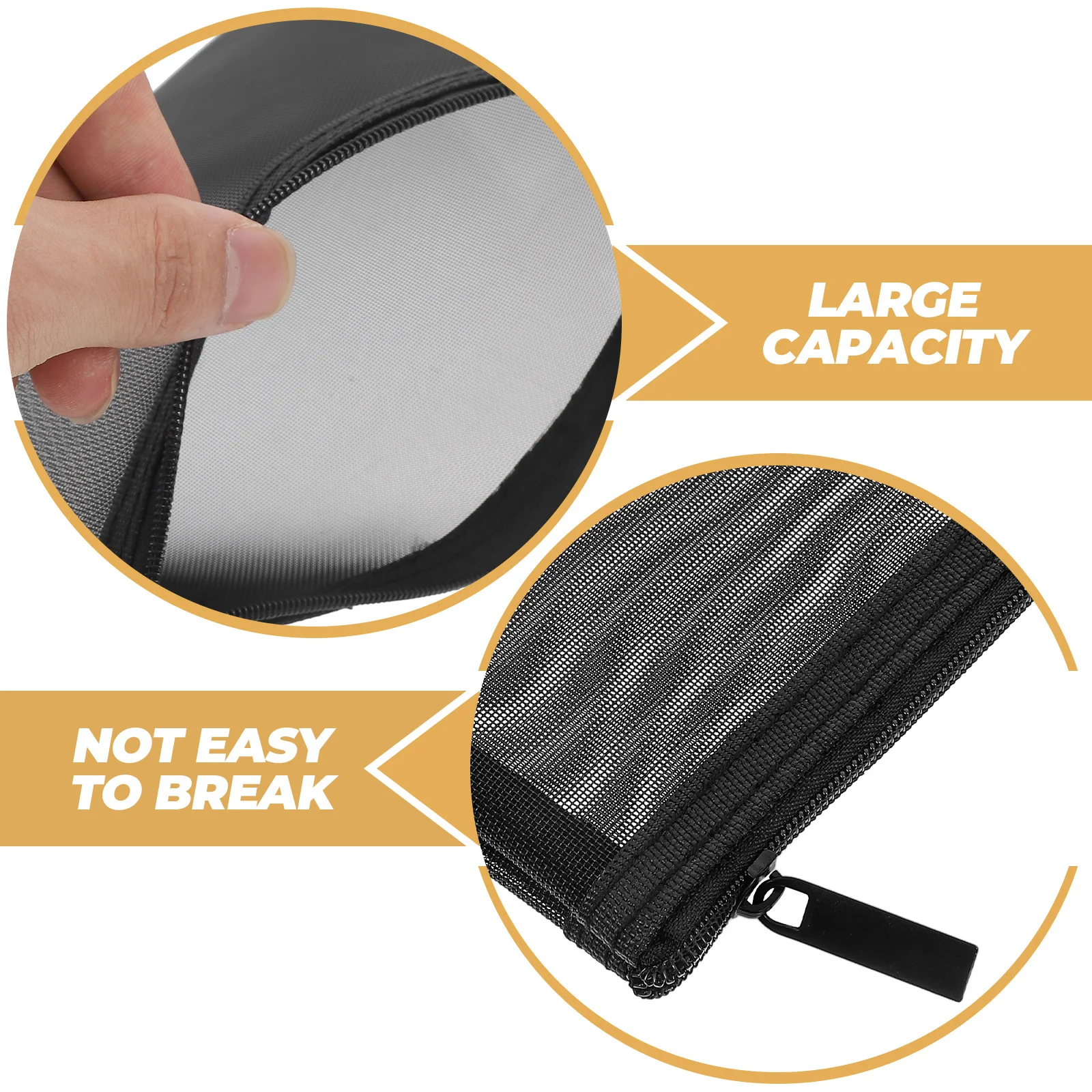 2 Buah Tas Nilon Tas Rias Portabel Organizer Perlengkapan Mandi Kantong Perjalanan Tas Penyimpanan Riasan Ritsleting Jaring Kantong Ritsleting Jaring