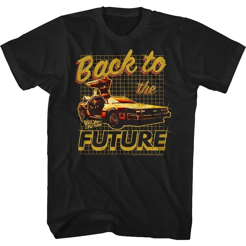 Street Fashion Short-sleev Back To The Future Vintage Car GRAPHIC T Shirt  Ropa Hombre For Men Black Humor Graphic Tshirts