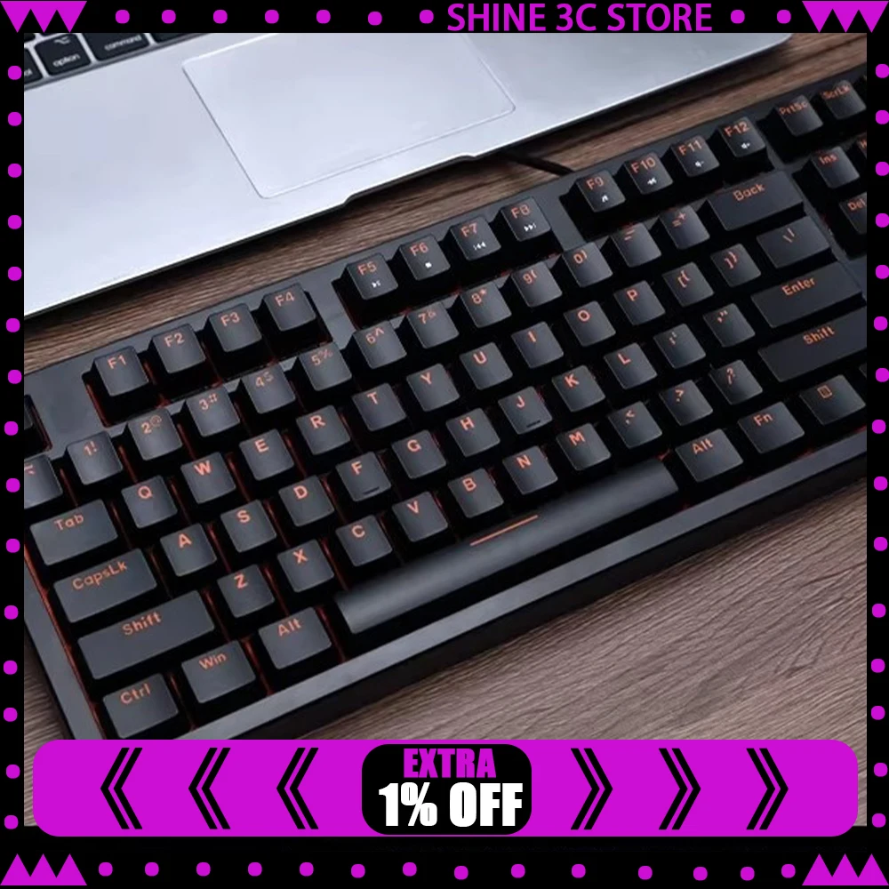 

DAREU New dk100 Wired Keyboard Non Slip Mat Two Color Injection Key Cap Gaming Keyboard Anti Spill For CSGO Pc Accessories Gifts