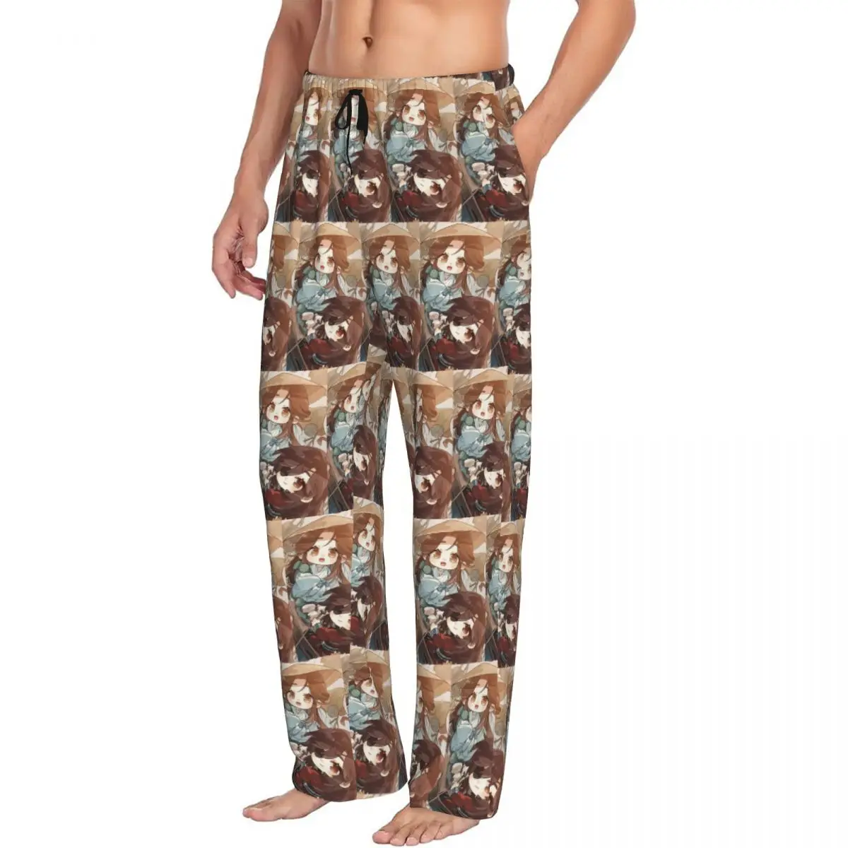 Custom Heaven Official's Blessing Anime Pajama Pants Men Sleepwear Sleep Lounge Bottoms with Pockets