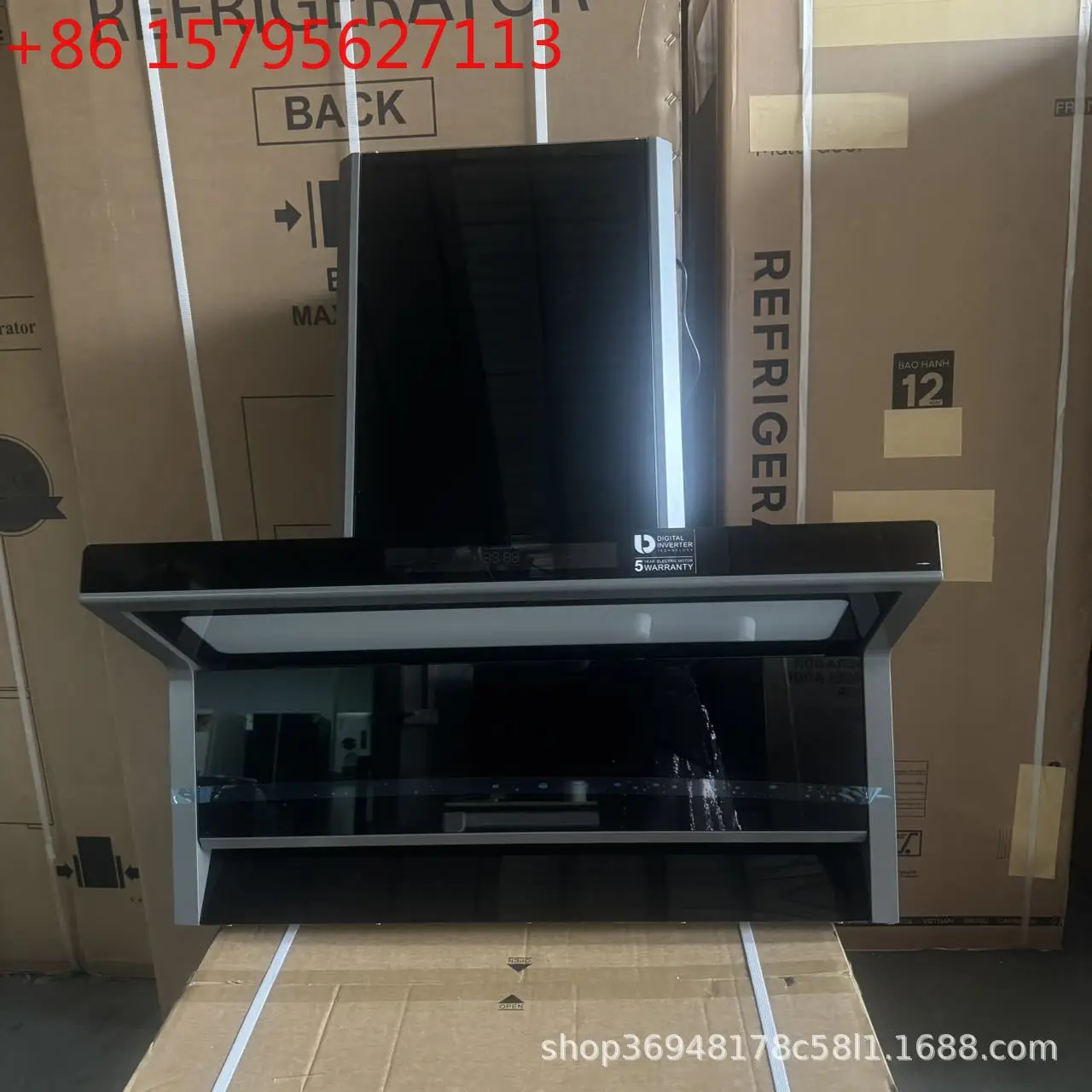 Curved matte black hood voice-activated somatosensory switch with thermal degreasing Best-Selling Range Hoods