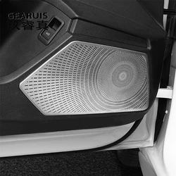 For Audi A3 8Y A3L 2021 Car Door Panel Loudspeaker Pad Stereo Audio Speaker Cover Trim Frame Stickers Molding Auto Accessories