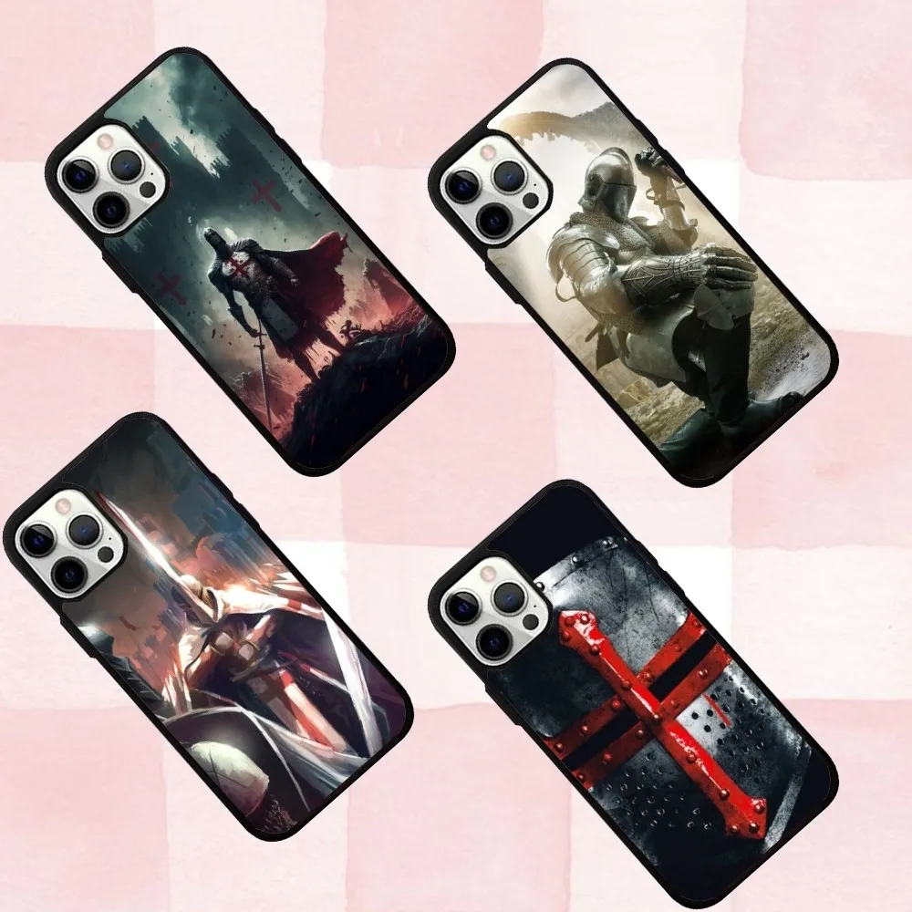

Knight T-Templar Phone Case For IPhone 16,se4,15,Pro,Max,Case 14,Plus,13,12,11 Magesafe Magnetic Wireless Charge Cover