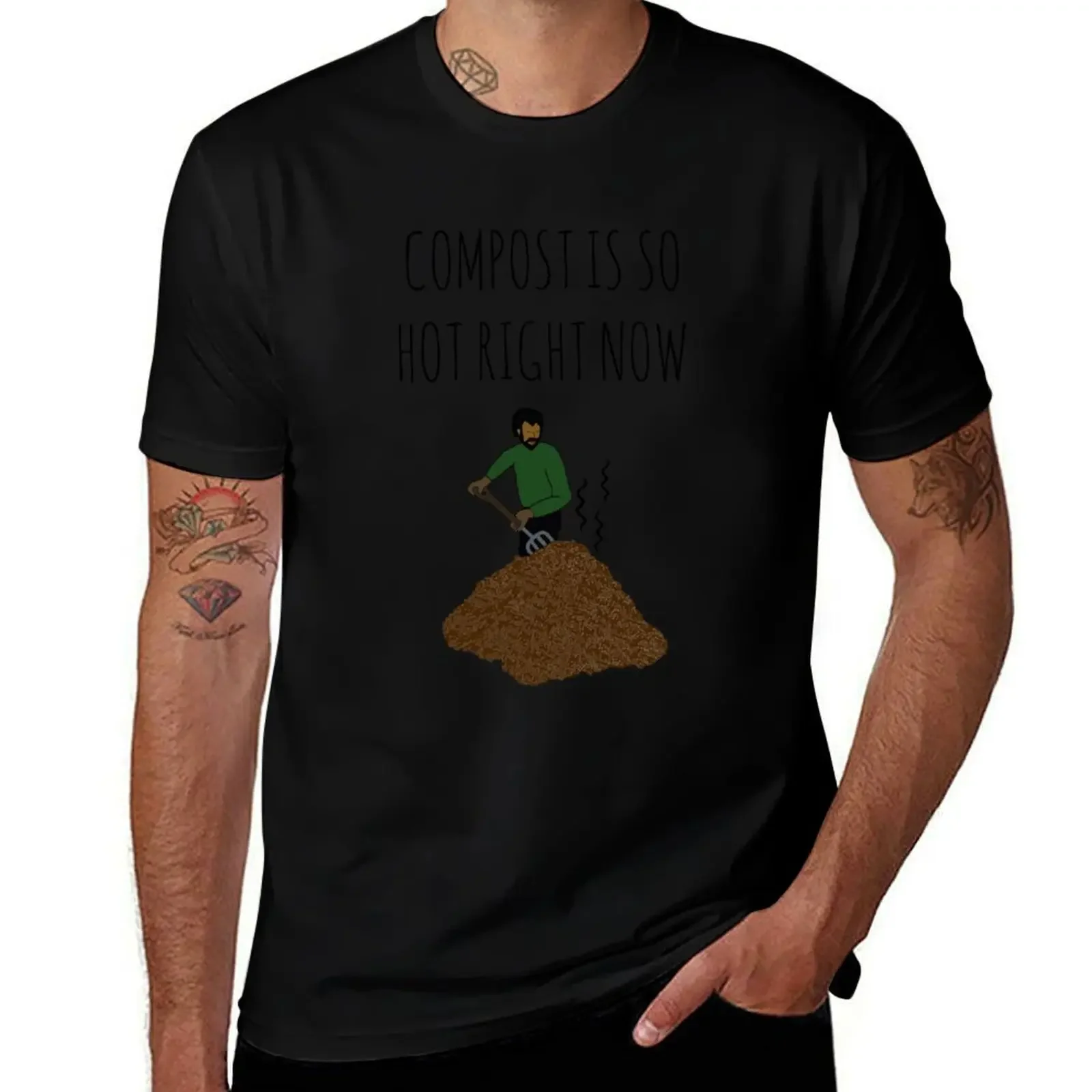 Compost Is So Hot Right Now T-Shirt new edition T-shirts oversize boys animal print anime Men's t-shirt