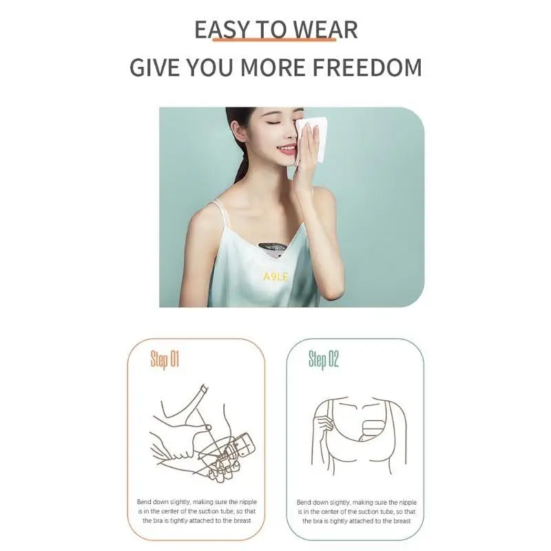 Bomba elétrica Mão vestível mão vestível alimento alimento leite coletor