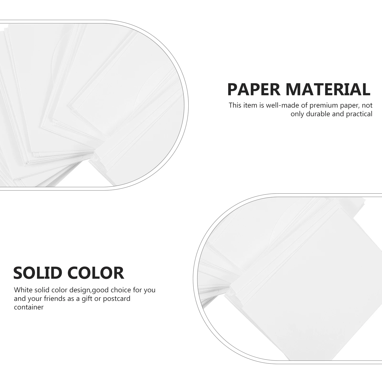 100 Pcs Blank Card Envelope Office Supplies Creative Paper File Bag White Bags Thicken Postcard Storage Postcards