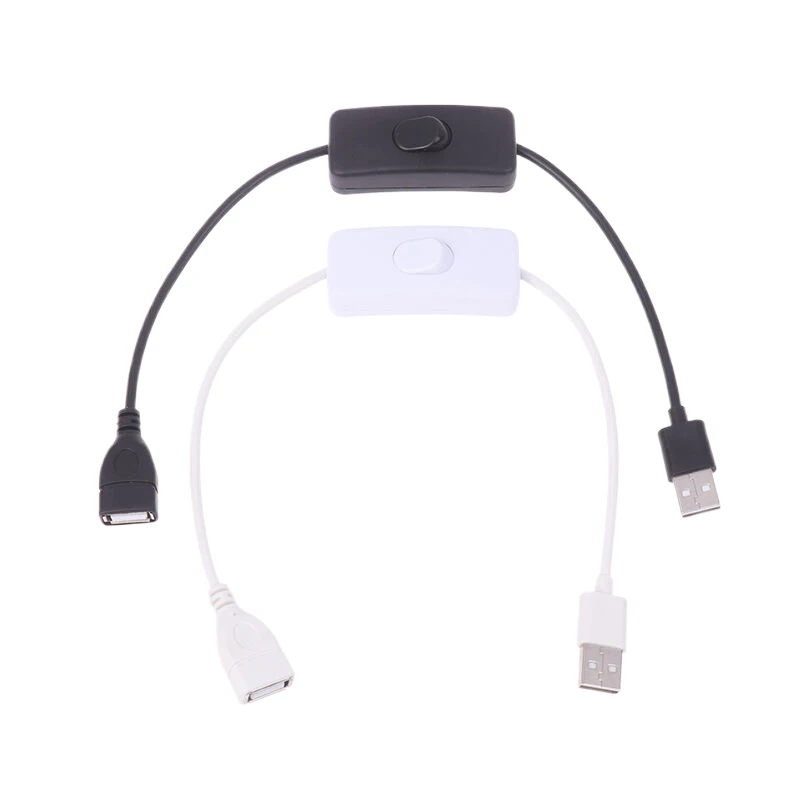 USB Switch Extension Cable Support Data Transmit And Power Supply With On/Off Power Switch For LED Strips, USB Devices
