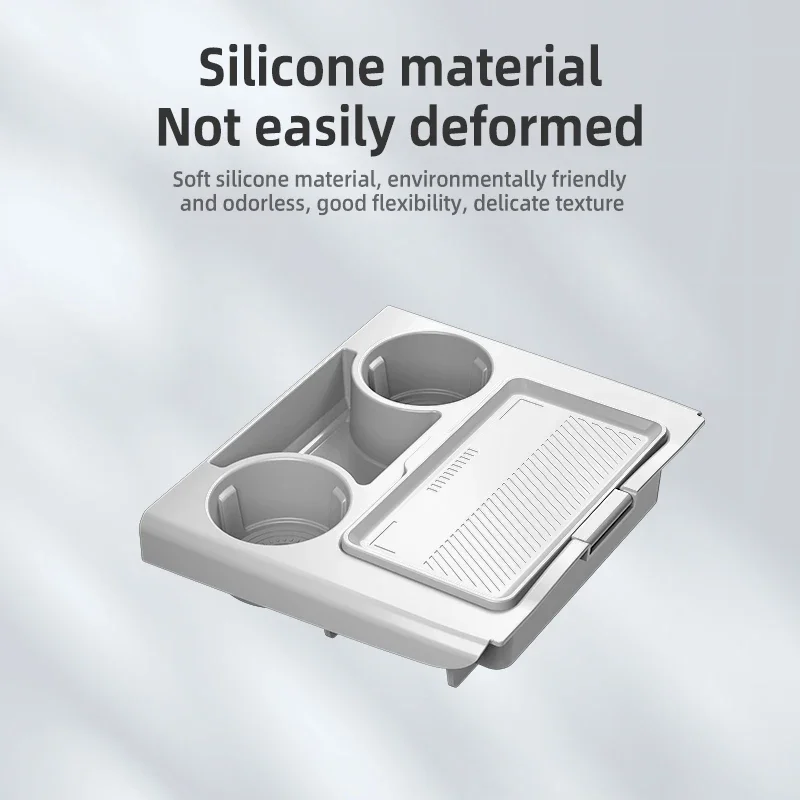 Picture 7: 2024 For Zeekr 009 Center Console Below Storage Box Central Control Organizer Mat Car Interior Silicone