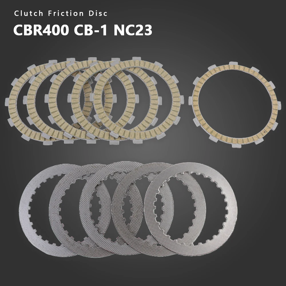 Clutch Friction Disc Steel Plate Kit Engine Parts for Honda CBR400 CBR 400 CB-1 CBR23 NC23 CB750 Motorcycle Accessories