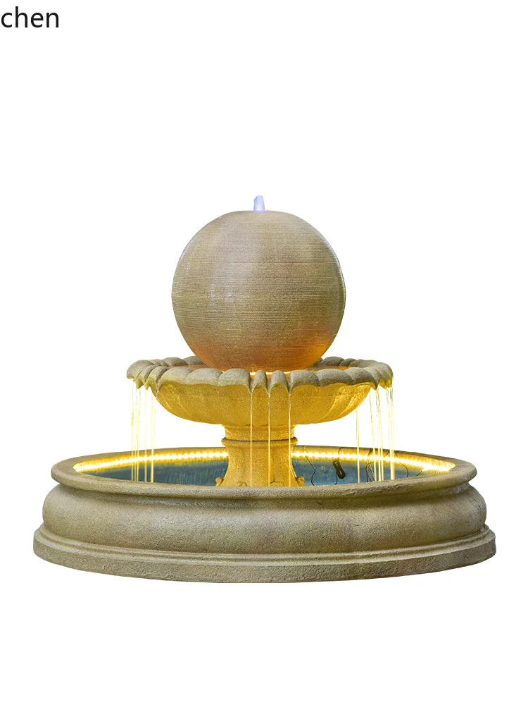 HXL Flowing Water Fountain Ornament Hotel Living Room Floor Fish Pond Landscape Fortune Decoration