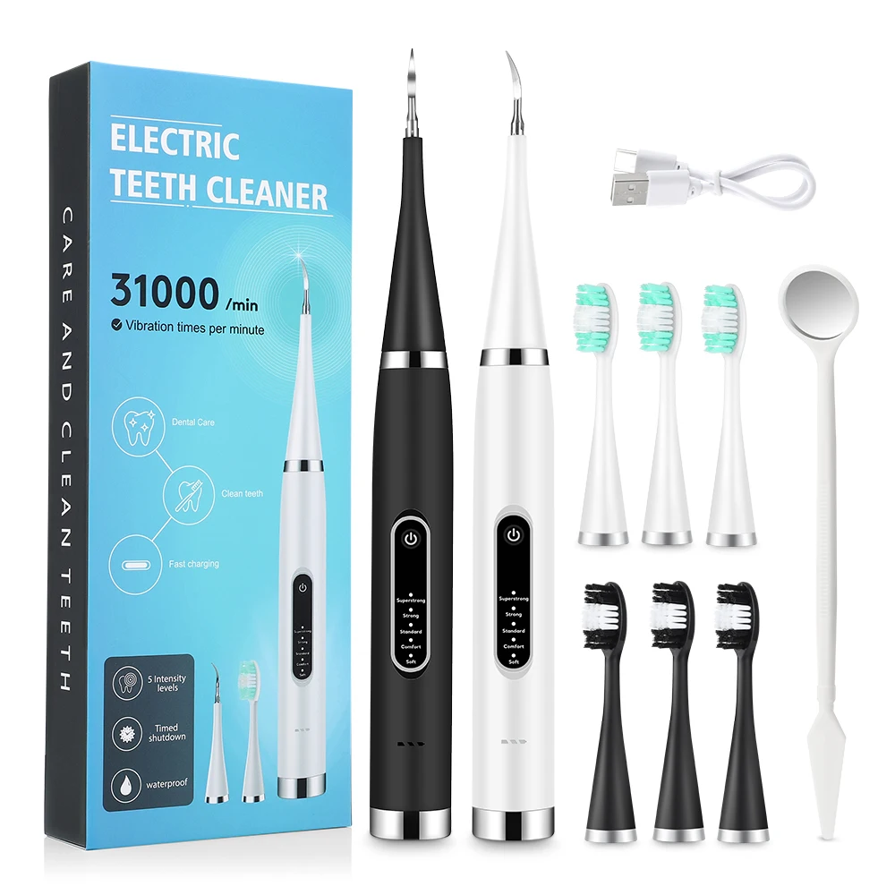 Electric Teeth Whitening Dental Calculus Scaler Plaque Coffee Stain Tartar Removal High Frequency Sonic Toothbrush Teeth Cleaner