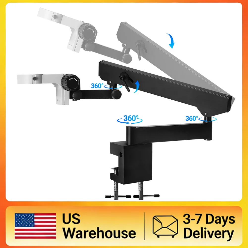 

Универсальный телескопический складной держатель для микроскопа с шарнирным кронштейном, зажимом для стола и регулировкой угла наклона для бинокулярного микроскопа