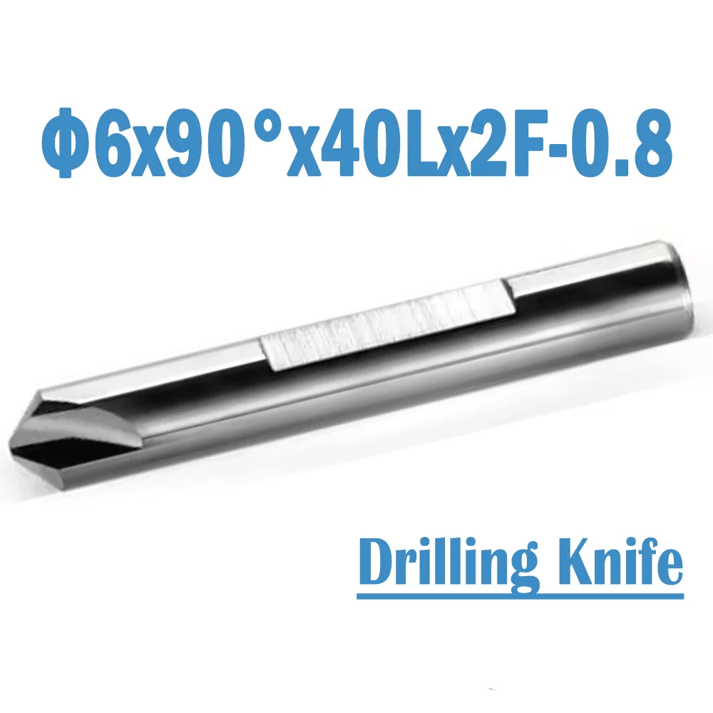 

2 Pcs/lot Φ6x90°x40Lx2F-0.8 Key Machine Cutter Professional 60 Series Carbide Flat Drilling Knife For 363/333L/339/369/368A&B