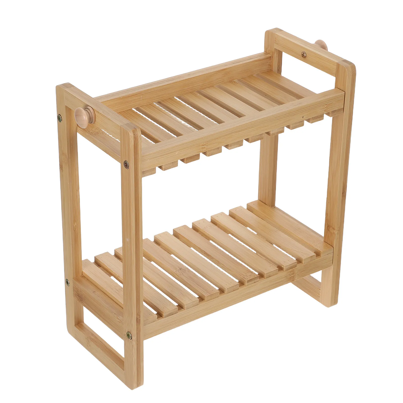 

2-Tier Above Toilet Wooden Storage Shelf Natural Solid Wood Bathroom Organizer for Compact Spaces Towel Toiletries Shelf Space