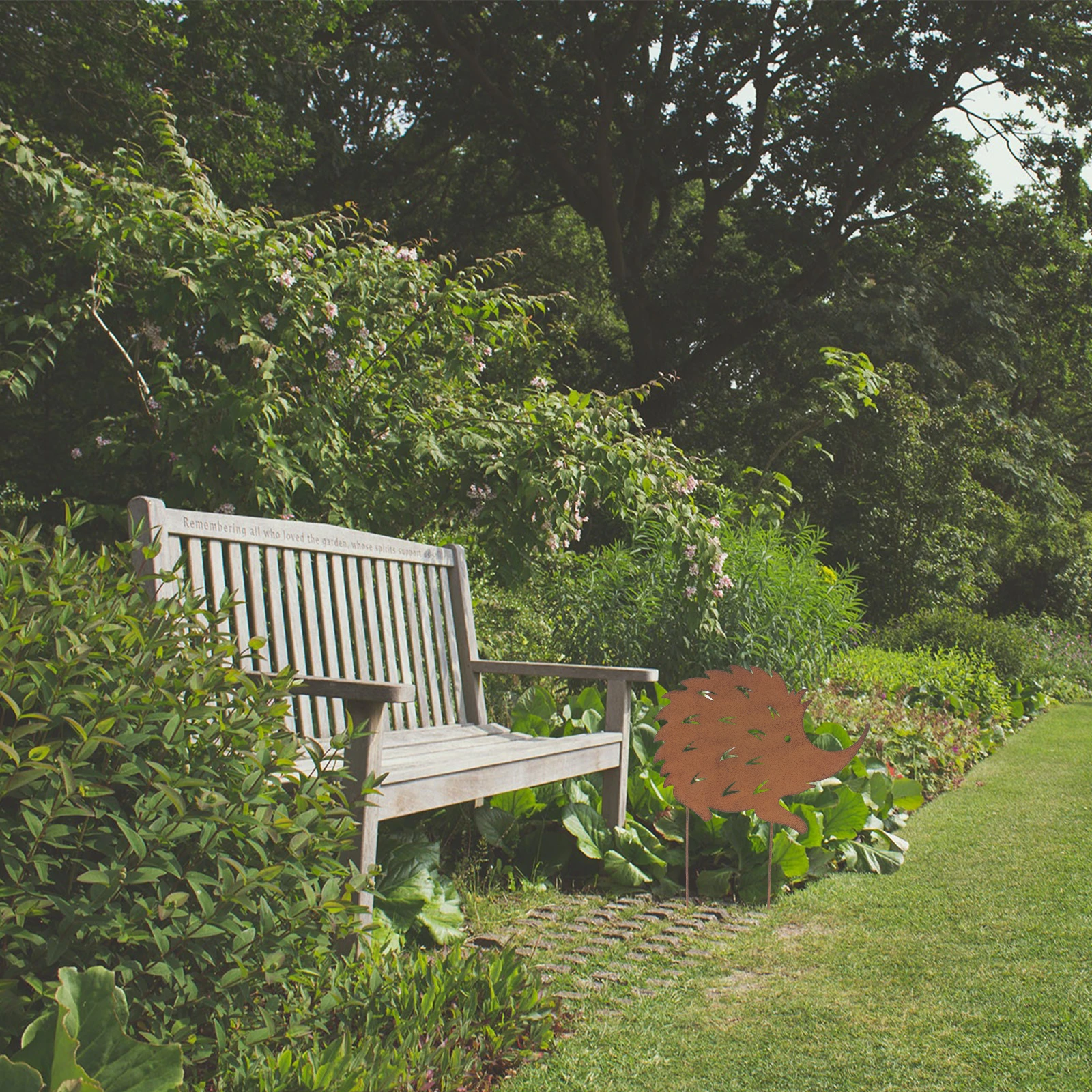 

Iron Iron Garden Insert Decor Decor Brown Wrought nament Retro Simple Design Small Animal Statue Yard Adornment