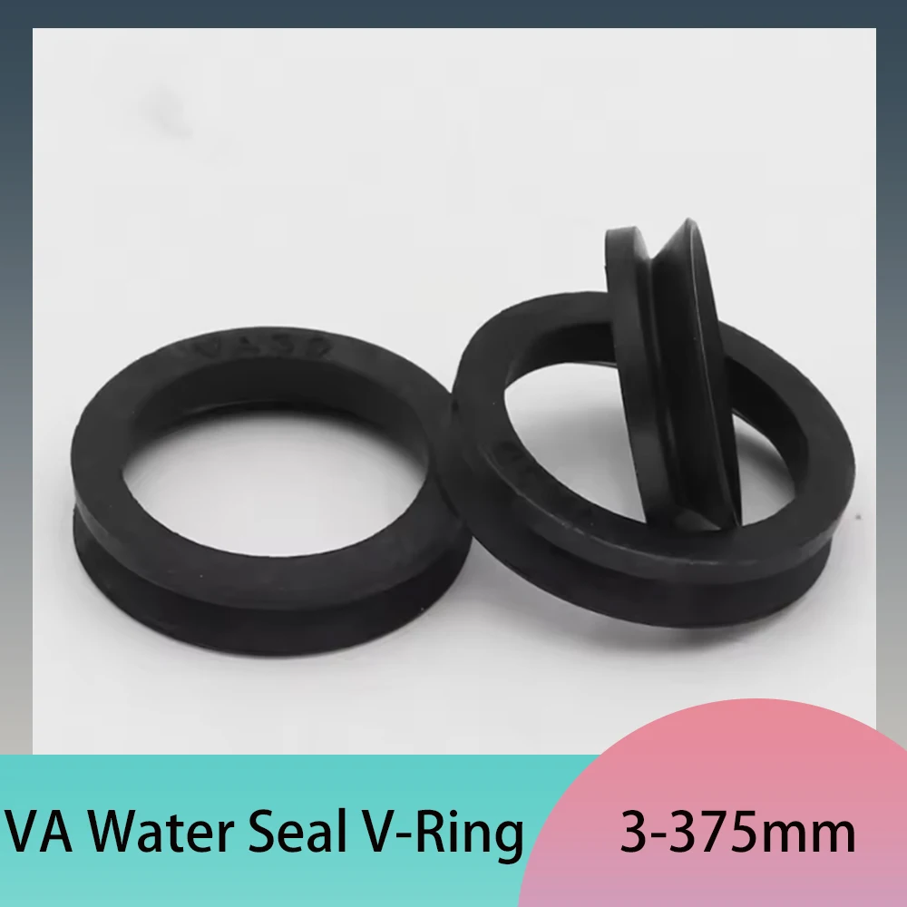1-20Pcs VA Water Seal V-Ring 3/4/5/6-375mm NBR Rubber VD Type Rotating Shaft Seal Waterproof Oil Proof Wear-Resistant Seal Ring