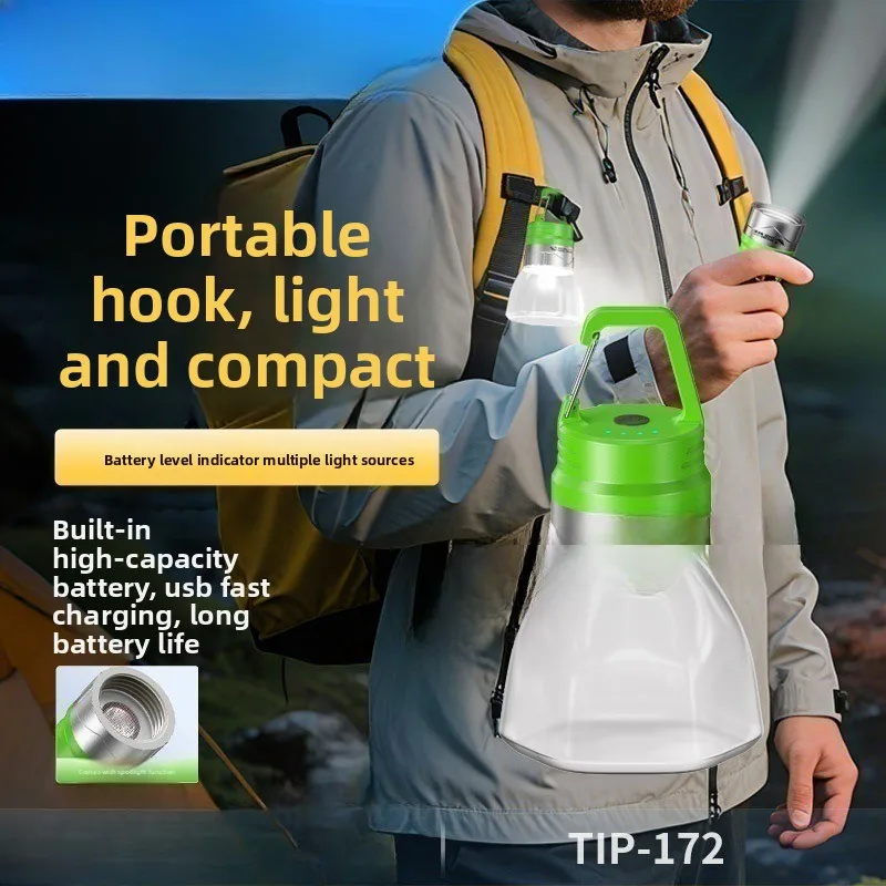 Multi-Functional Super Bright Mini Camping Flashlight - Rechargeable Outdoor Lighting Portable LED Keychain