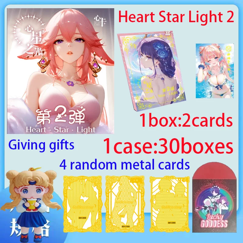 New Goddess A5 Size Card Heart Star Light Hobby Anime Waifu Card Doujin Board CCG SSP Rare Card Toy Gifts