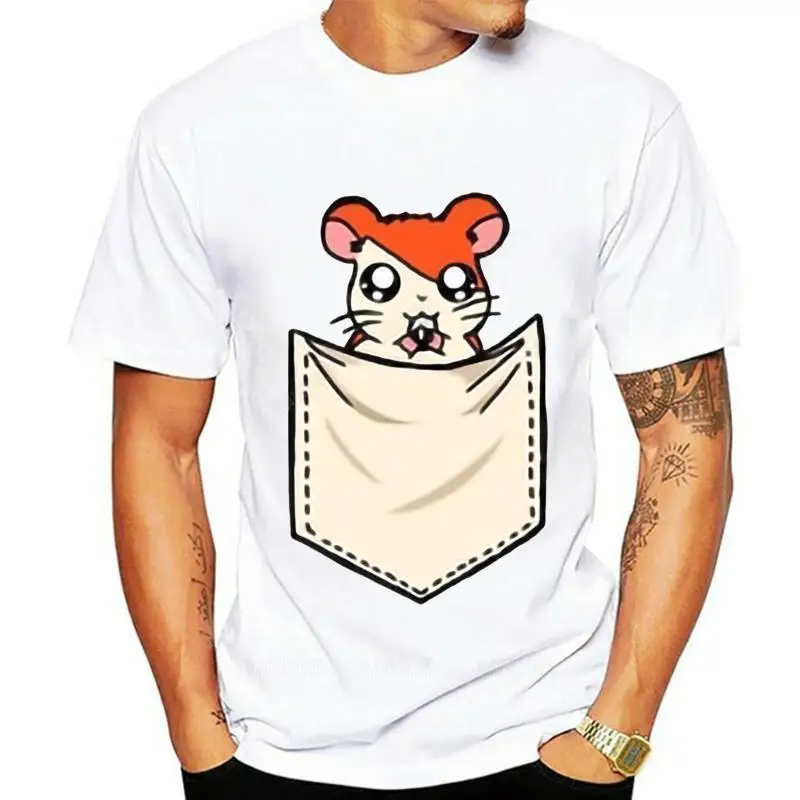 New Women cute Tee Shirt T - SHIRT DONNA TASCHINO T SHIRT HAMTARO EATING SEED CARTOON ANIME DISEGNO Casual Cotton Tee-shirt