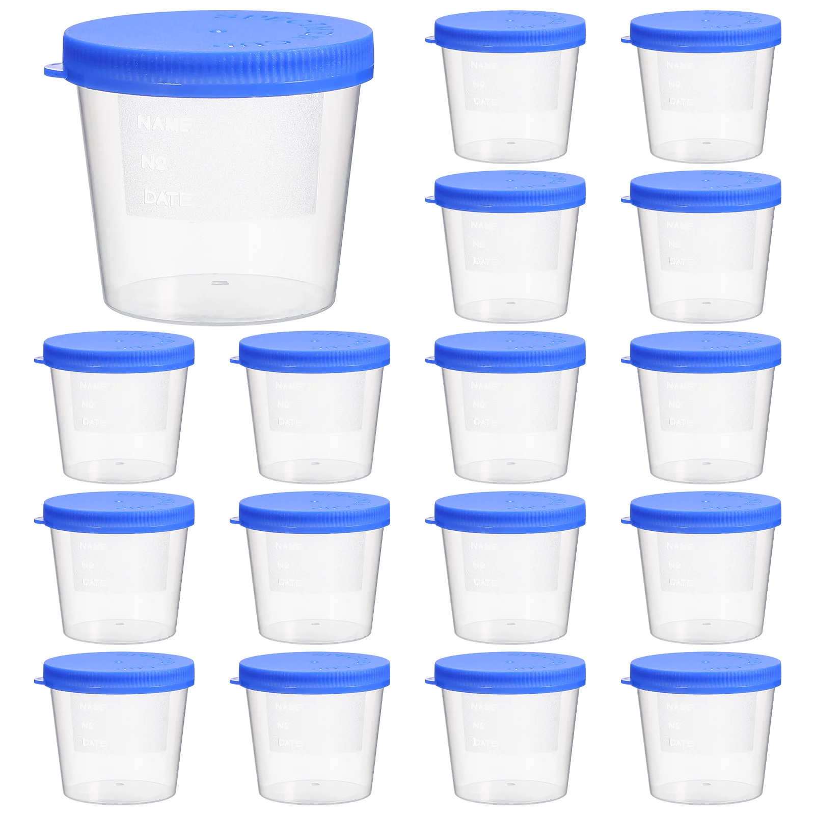 30 Pcs Disposable Sputum Cup Easy to Move Cups Specimen Container with Cover Medical Sample Pp Scale Urine