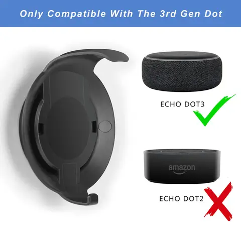 एलेक्सा इको डॉट 3 वॉल माउंट होल्डर अमेज़न स्पीकर के लिए तीसरी पीढ़ी का बिल्ट-इन केबल प्रबंधन स्पेस-सेविंग एक्सेसरीज़ 8 best sales एलेक्सा इको डॉट 3 - №3
