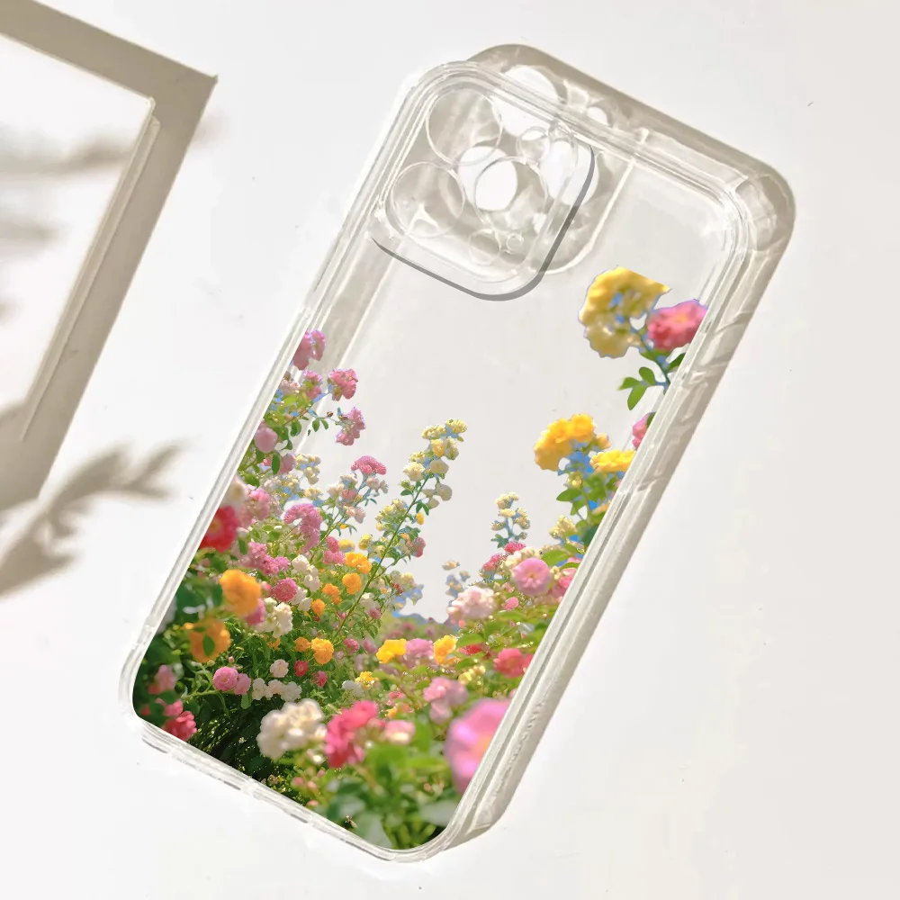 Flowers in Spring print Silicone Phone Case for IPhone 17 16 15 14 13 12 11 Pro Xs Max Air Mini 7 8 6 6s Plus SE 2020 2022 Cover view 2