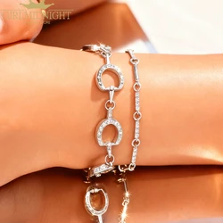 2025 New Horse Lover Charm Bangle Jewelry Gold Silver Color Snaffle Bit Link Chain For Women