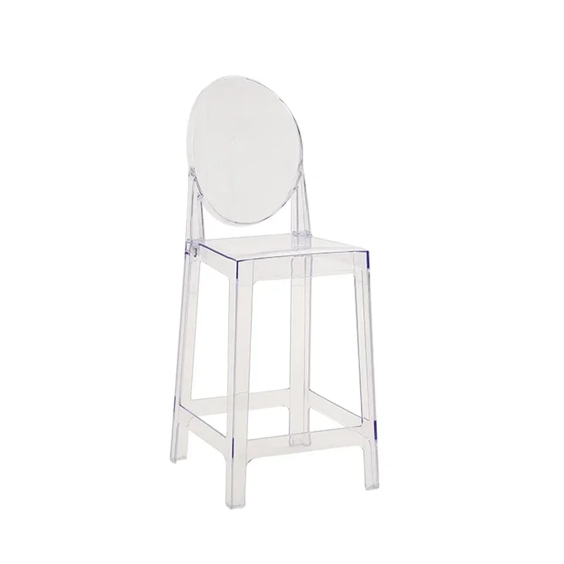 For Make Up Chair Plastic Home Bar Height Transparent Banks Kitchen Stools Luxury Gamer Backrest Step Stool Designer High
