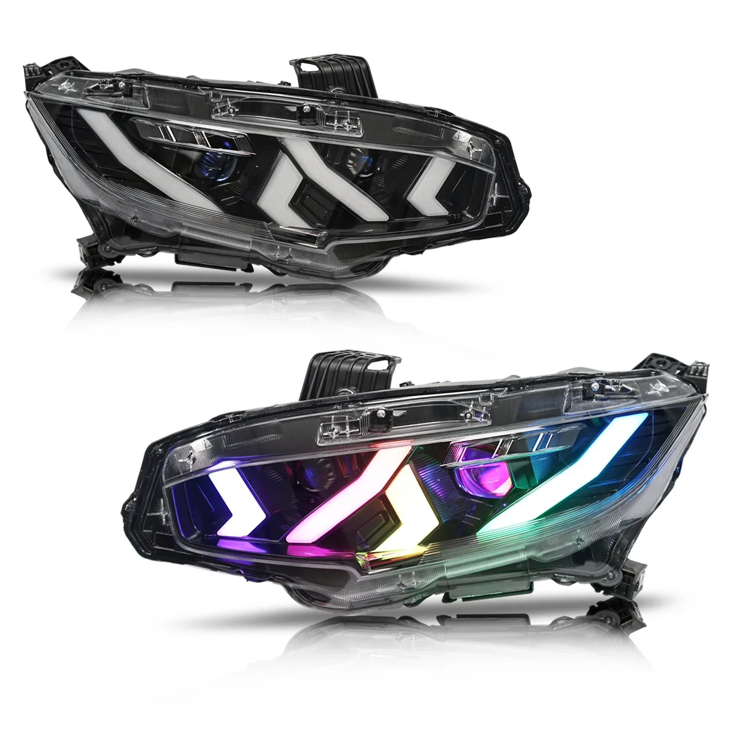 

ApolloArchaic New Design Car Led Car Head Lamp RGB Design Sequential Turning Signal For 10th 2016-2020 Led Front Lamp