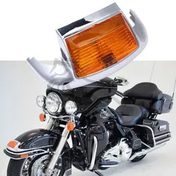 Softail Classic Motorcycle 4color Lens Front Fender Tip Light Lamp Edge 5050LED Chrome For Harley FLSTC Heritage