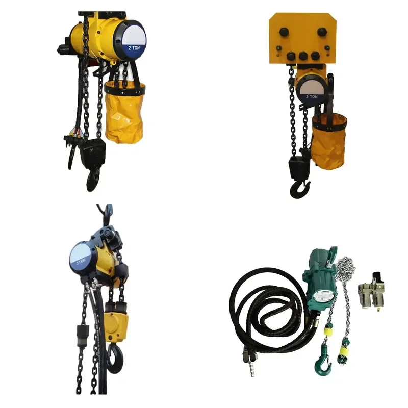 500kg Pneumatic Portable Crane Winch Air Hoist with Chain for Small Weights