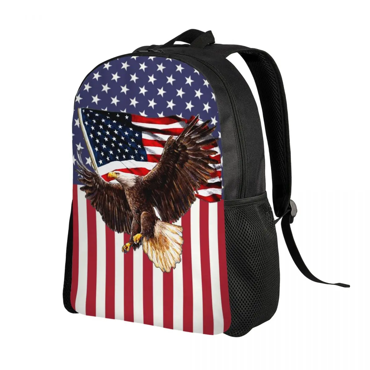 American Eagle USA Flag Laptop Backpack Women Men Fashion Bookbag for School College Students Bags