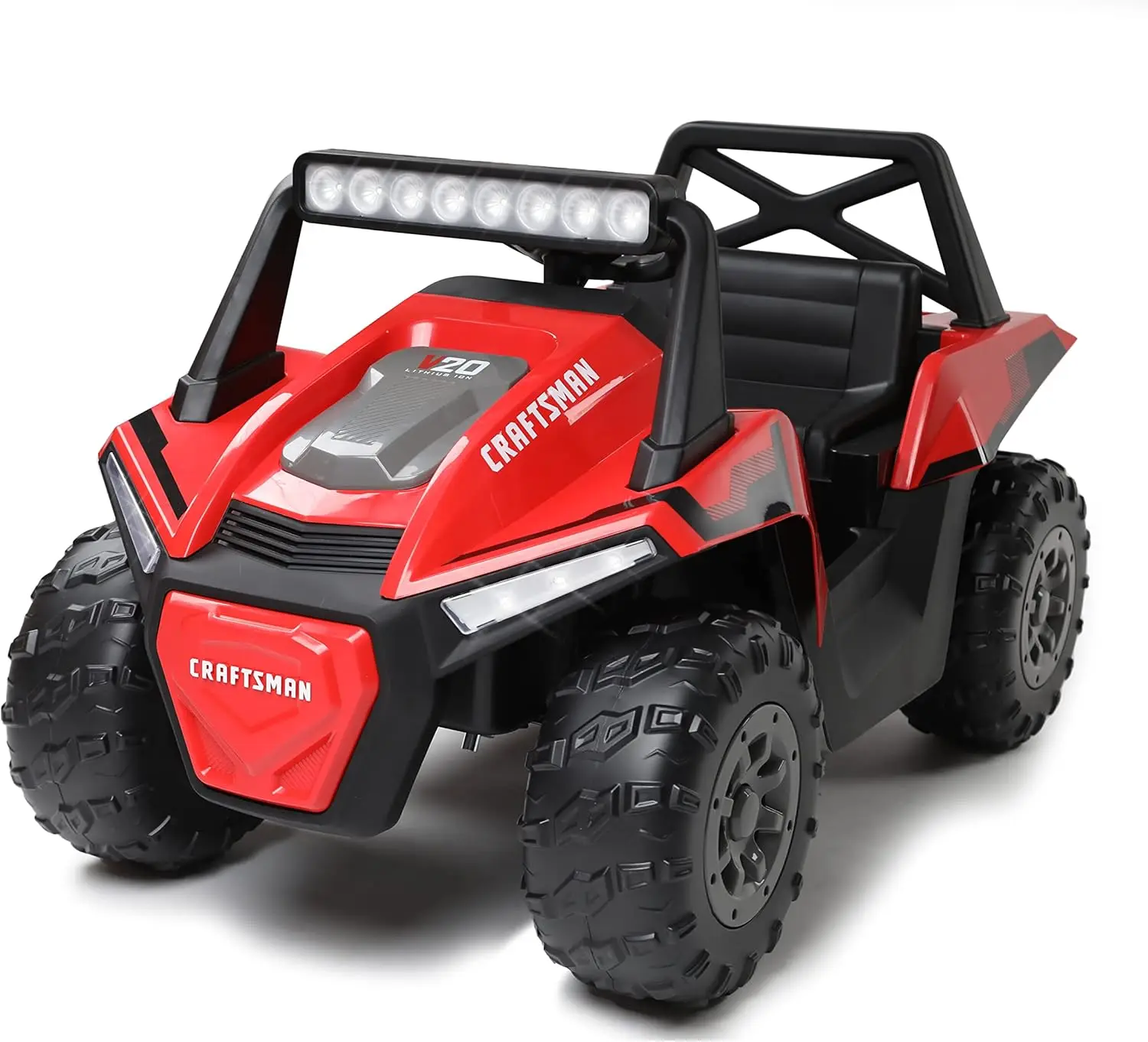 

V20 Child's UTV Ride On Toy (Battery and Charger Included). Lightning Fast Charging in just 1 Hour! 5MPH HIGH Speed Mode!
