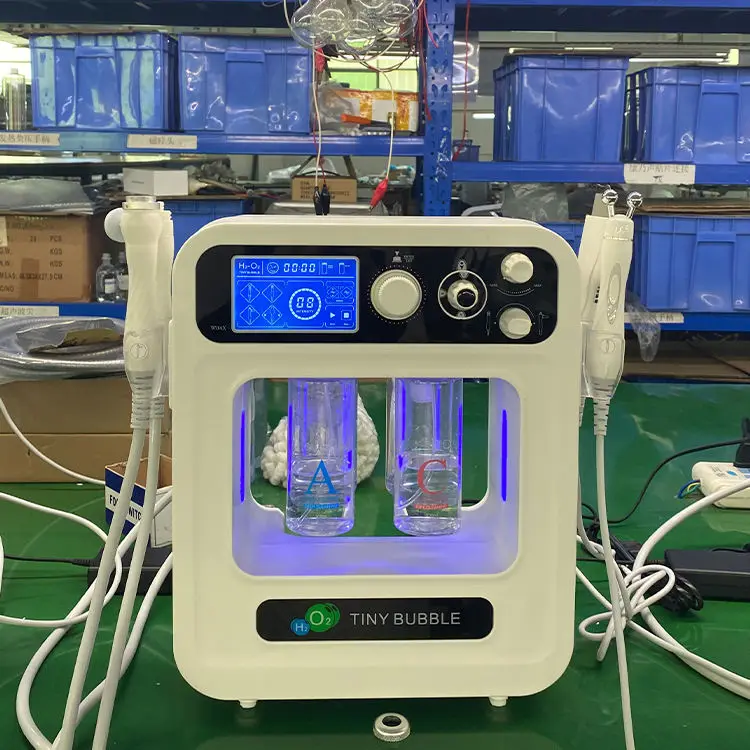 아쿠아 제트 필 스파 산소 주입 페이셜 뷰티 타이트닝, 피부 미백, 수소 산소 페이셜 머신, 살롱 장비, 4 in 1